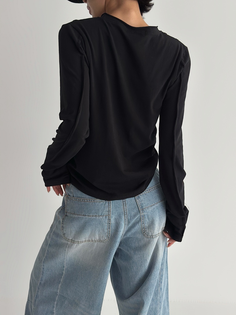 REIZ韓國東大門直郵女裝新品人氣休閑26春夏推薦熱賣長袖T恤REIZ長袖T恤