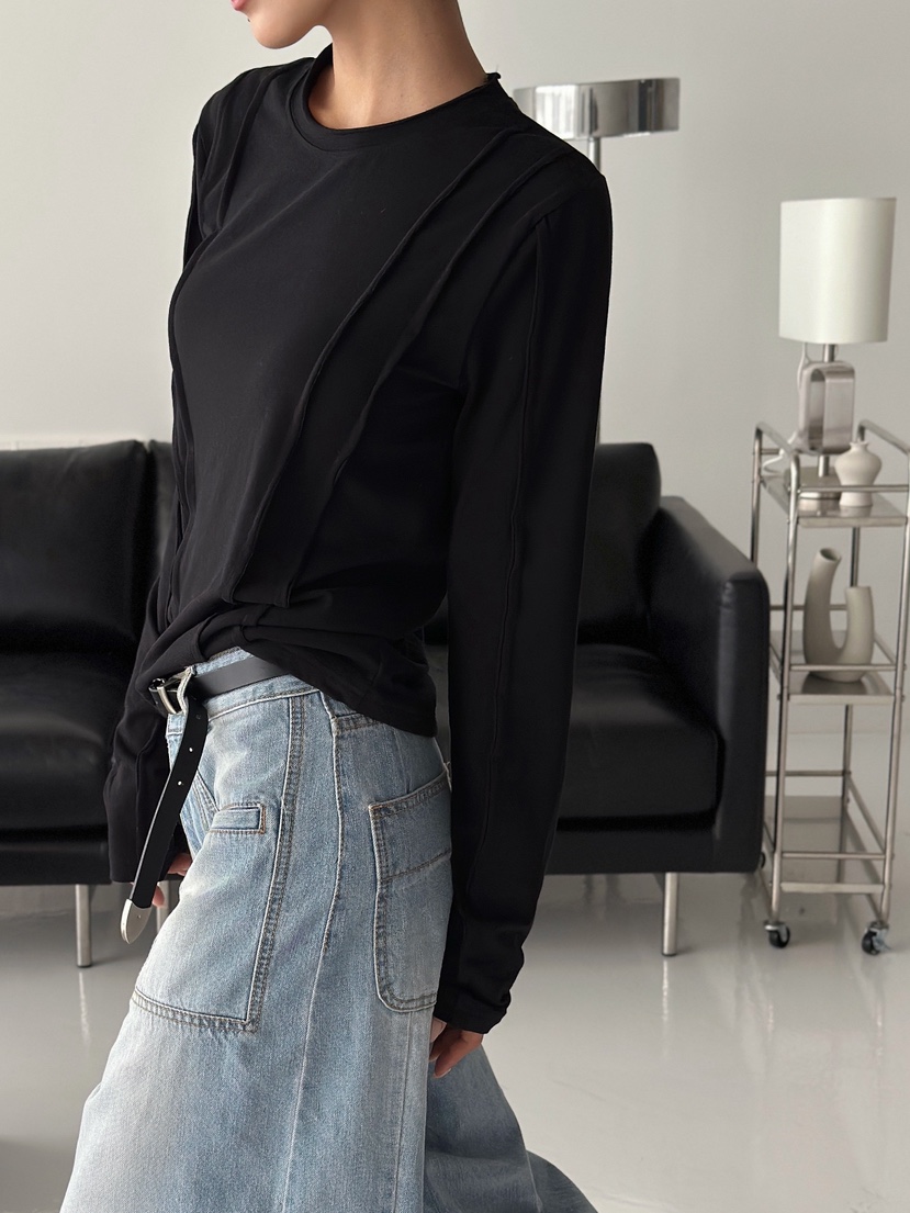 REIZ韓國東大門直郵女裝新品人氣休閑26春夏推薦熱賣長袖T恤REIZ長袖T恤