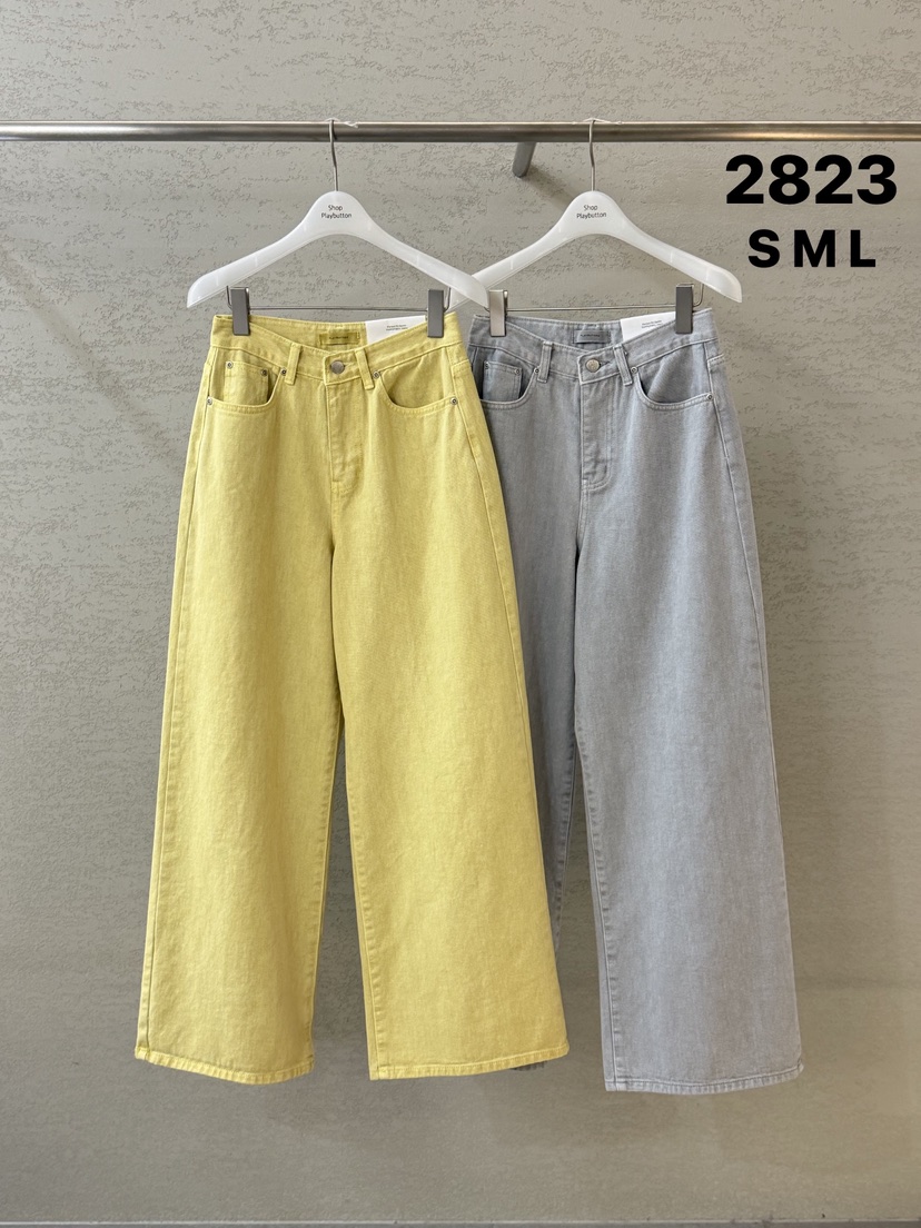 PLAYBUTTON-P韓國代購女士新款推薦休閑時尚26春夏牛仔褲PLAYBUTTON牛仔褲
