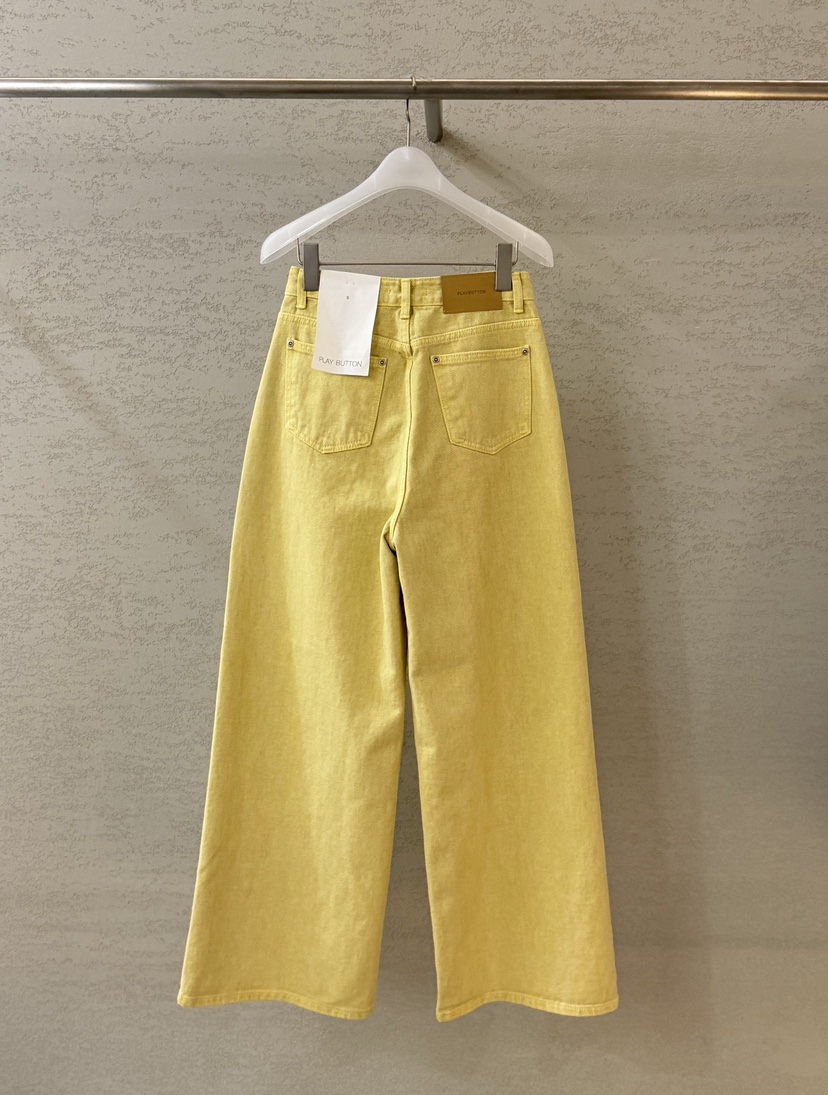 PLAYBUTTON-P韓國代購女士新款推薦休閑時尚26春夏牛仔褲PLAYBUTTON牛仔褲