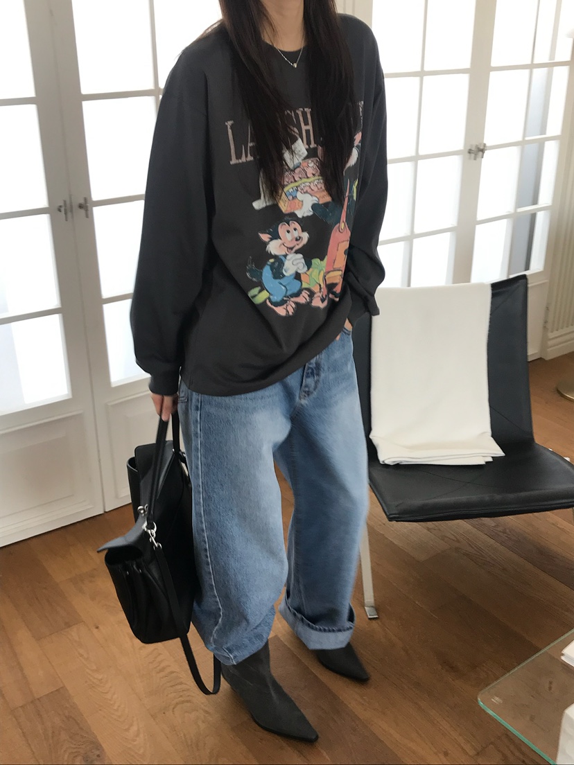 ESCHER韓國直郵實拍女裝新款推薦休閑職業熱賣人氣長袖T恤ESCHER長袖T恤