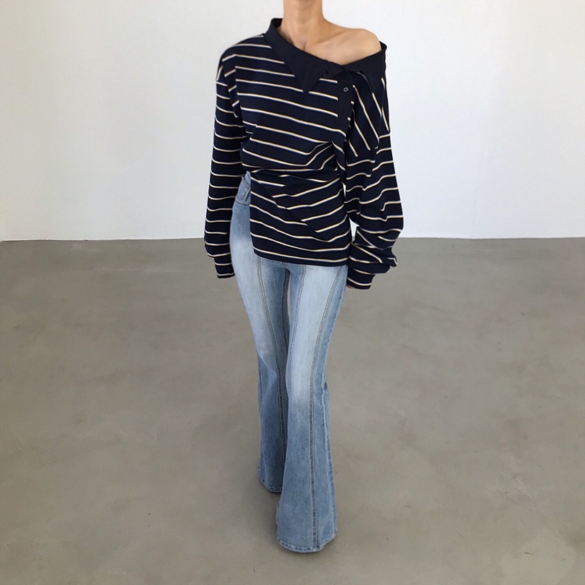 2TWO MOON韓國代購女裝新款時尚職業人氣26春夏熱賣長袖T恤2TWO MOON長袖T恤