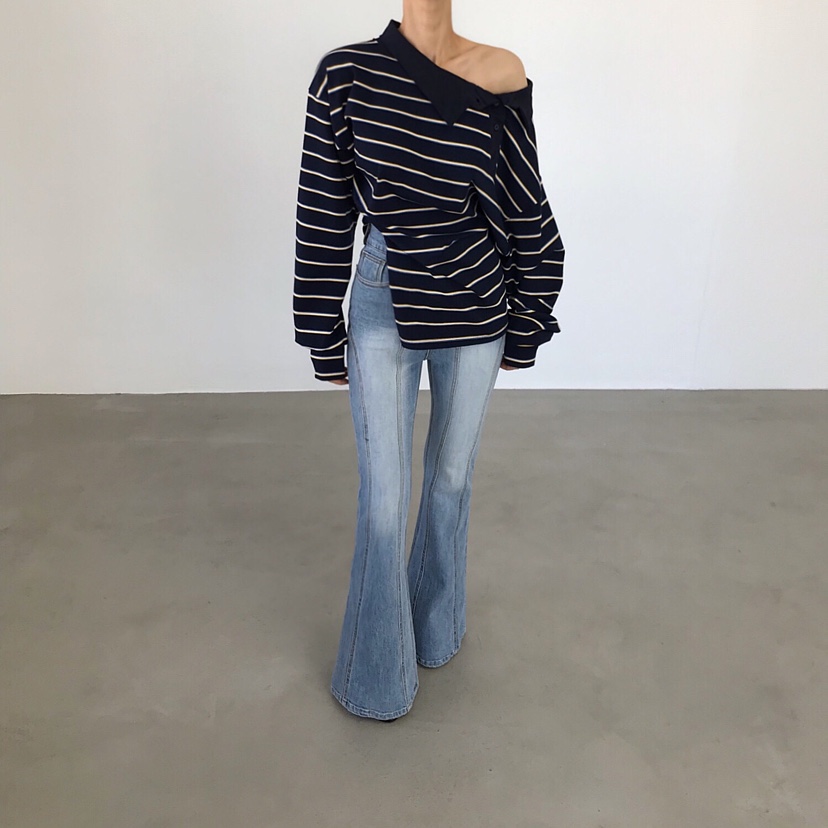 2TWO MOON韓國代購女裝新款時尚職業人氣26春夏熱賣長袖T恤2TWO MOON長袖T恤