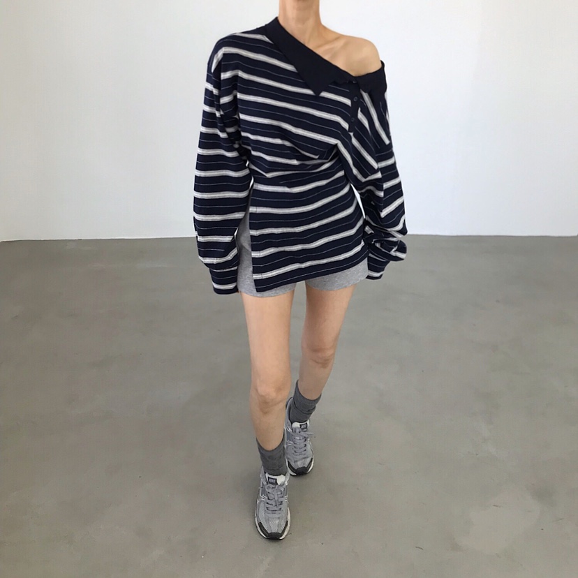 2TWO MOON韓國代購女裝新款時尚職業人氣26春夏熱賣長袖T恤2TWO MOON長袖T恤