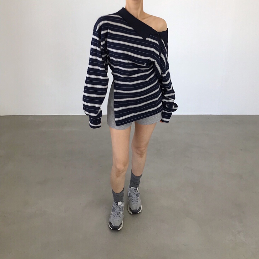 2TWO MOON韓國代購女裝新款時尚職業人氣26春夏熱賣長袖T恤2TWO MOON長袖T恤