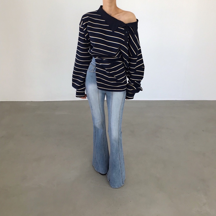 2TWO MOON韓國代購女裝新款時尚職業人氣26春夏熱賣長袖T恤2TWO MOON長袖T恤圖色1