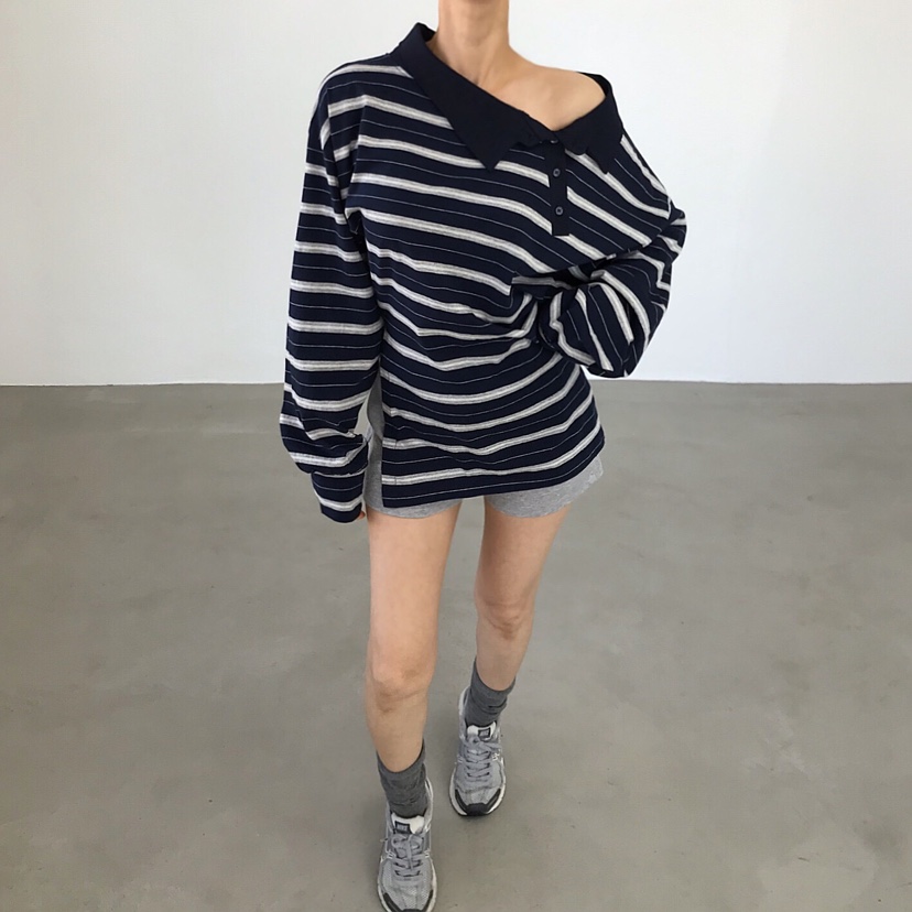 2TWO MOON韓國代購女裝新款時尚職業人氣26春夏熱賣長袖T恤2TWO MOON長袖T恤圖色3