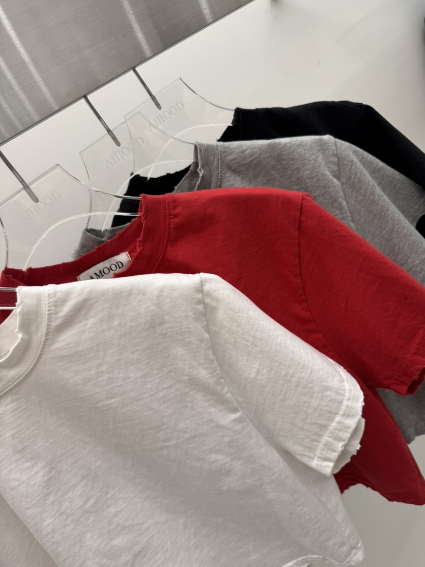 AMOOD韓國直郵女士新品熱賣26春夏推薦時尚職業休閑人氣T恤AMOODT恤