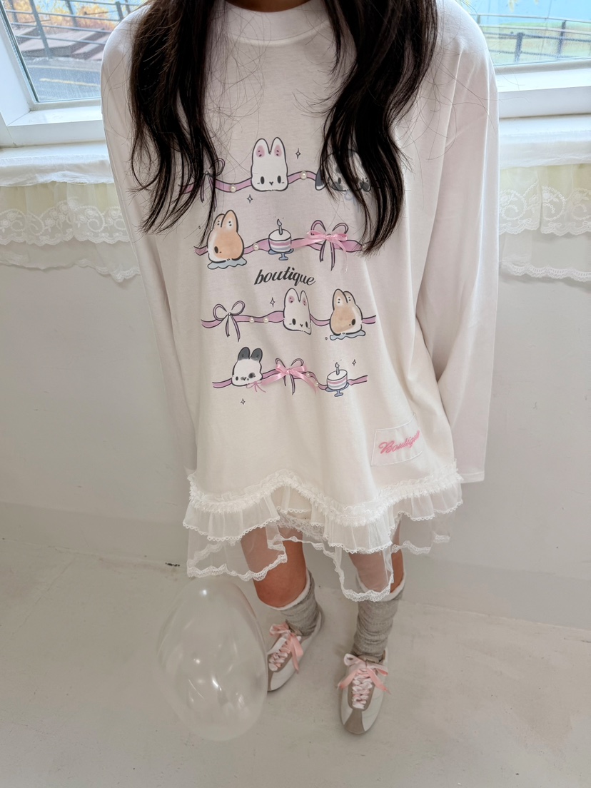 BOUTIQUE-L韓國代購女裝新品職業休閑時尚人氣26春夏長袖T恤BOUTIQUE-L長袖T恤