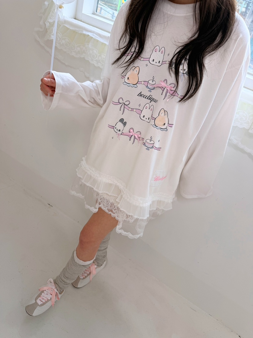 BOUTIQUE-L韓國代購女裝新品職業休閑時尚人氣26春夏長袖T恤BOUTIQUE-L長袖T恤