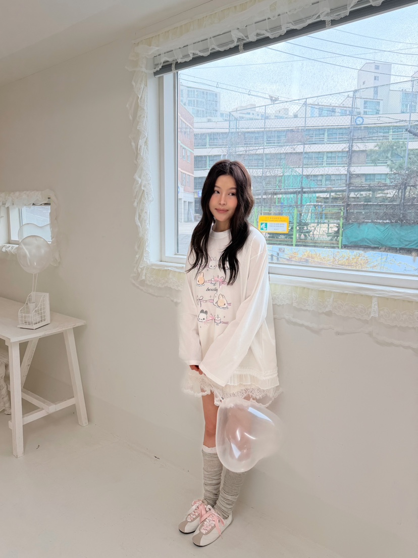 BOUTIQUE-L韓國代購女裝新品職業休閑時尚人氣26春夏長袖T恤BOUTIQUE-L長袖T恤