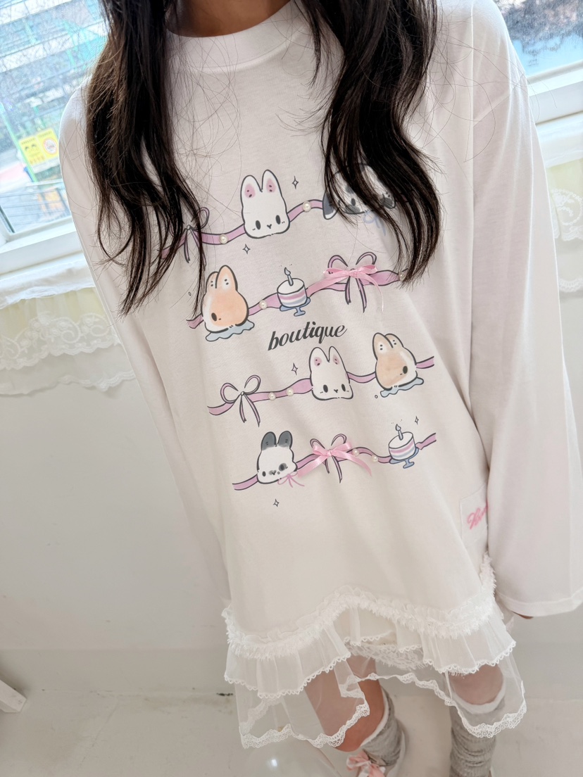 BOUTIQUE-L韓國代購女裝新品職業休閑時尚人氣26春夏長袖T恤BOUTIQUE-L長袖T恤