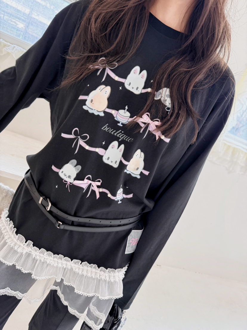 BOUTIQUE-L韓國代購女裝新品職業休閑時尚人氣26春夏長袖T恤BOUTIQUE-L長袖T恤