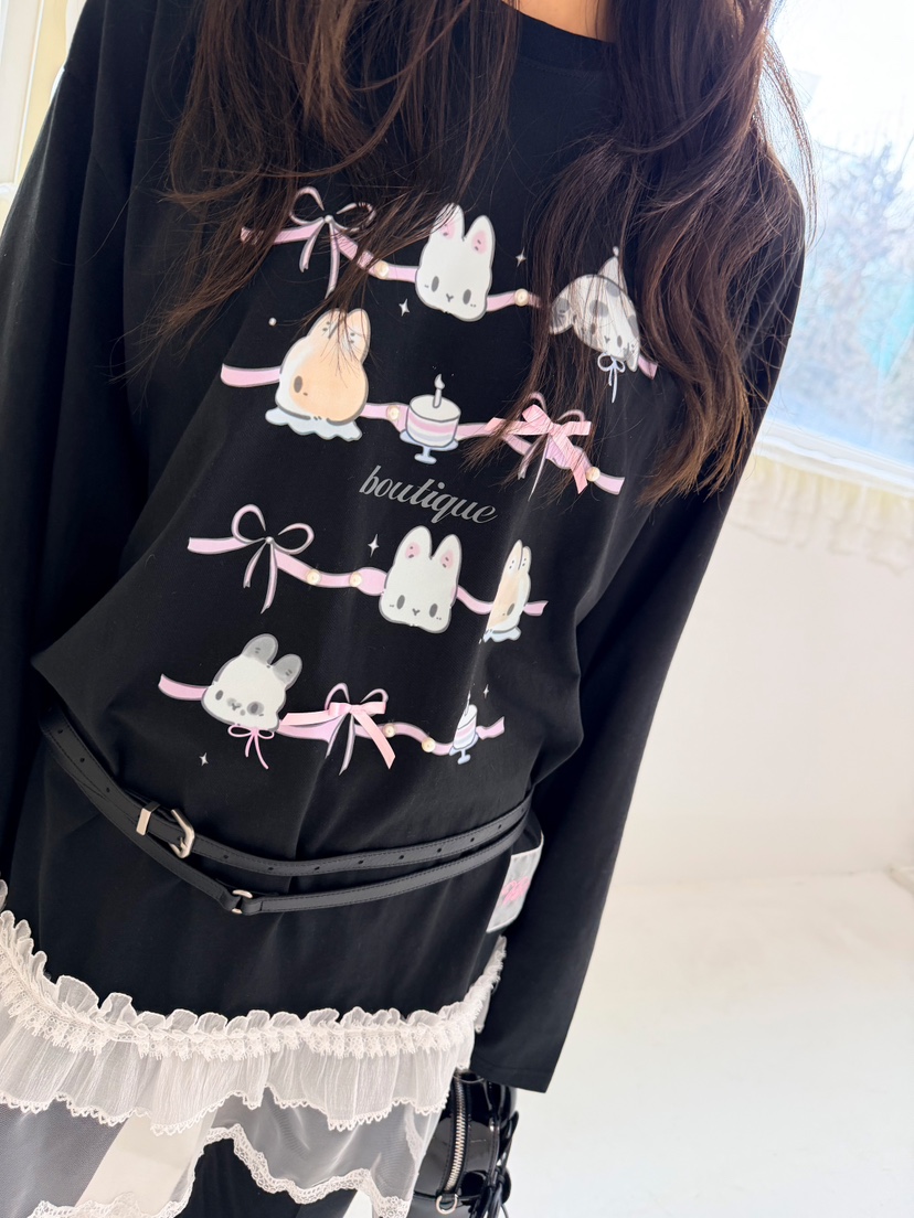 BOUTIQUE-L韓國代購女裝新品職業休閑時尚人氣26春夏長袖T恤BOUTIQUE-L長袖T恤