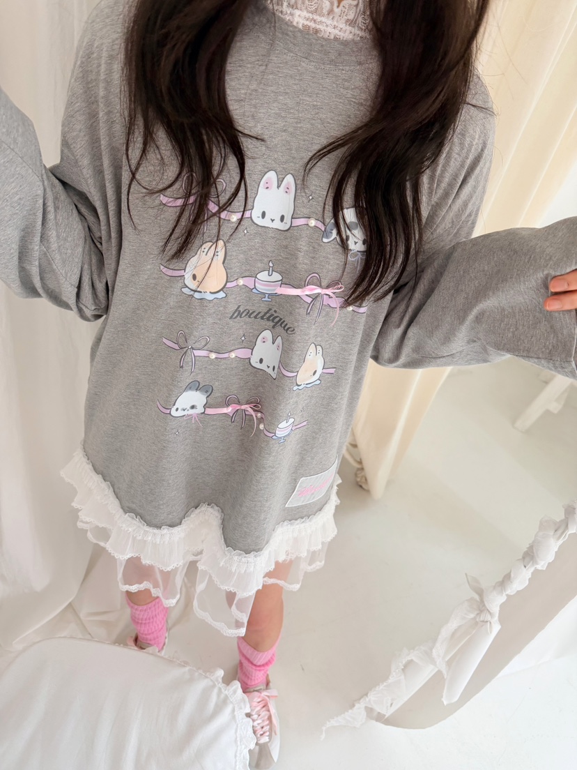 BOUTIQUE-L韓國代購女裝新品職業休閑時尚人氣26春夏長袖T恤BOUTIQUE-L長袖T恤