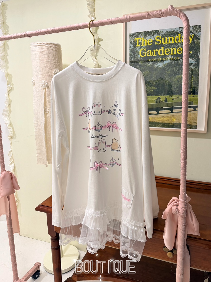 BOUTIQUE-L韓國代購女裝新品職業休閑時尚人氣26春夏長袖T恤BOUTIQUE-L長袖T恤圖色1