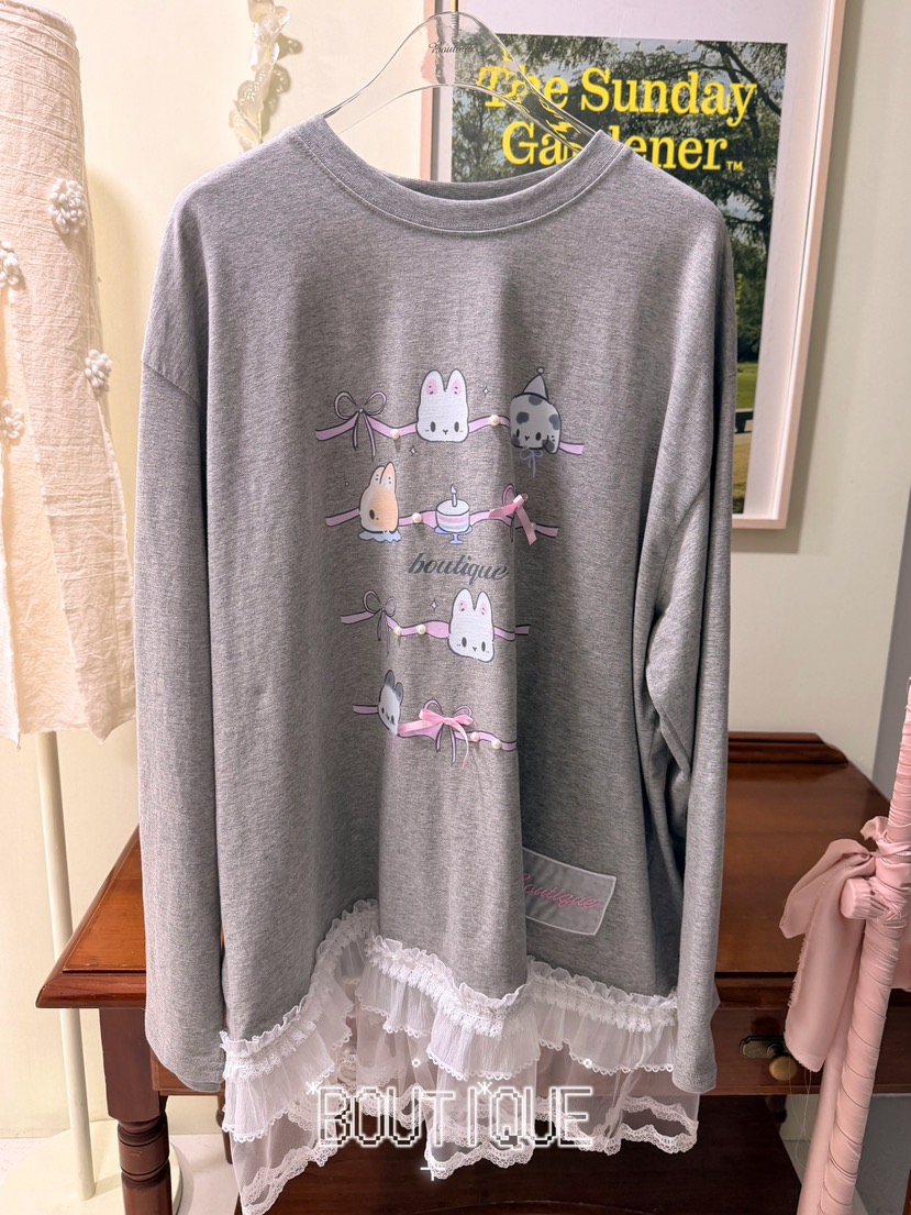 BOUTIQUE-L韓國代購女裝新品職業休閑時尚人氣26春夏長袖T恤BOUTIQUE-L長袖T恤圖色2