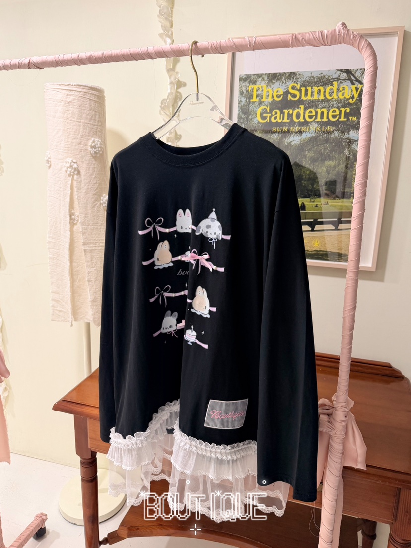 BOUTIQUE-L韓國代購女裝新品職業休閑時尚人氣26春夏長袖T恤BOUTIQUE-L長袖T恤圖色3