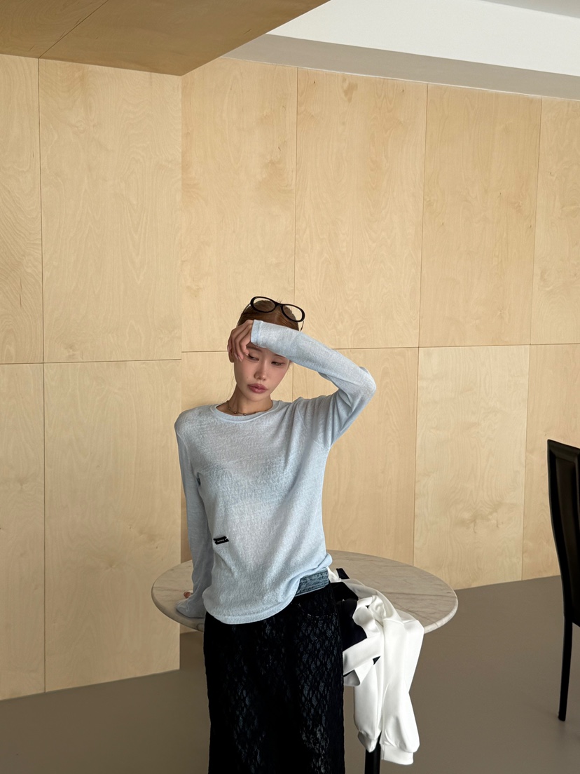 ZEROZERO韓國東大門直郵女裝新款推薦人氣時尚26春夏長袖T恤ZEROZERO長袖T恤