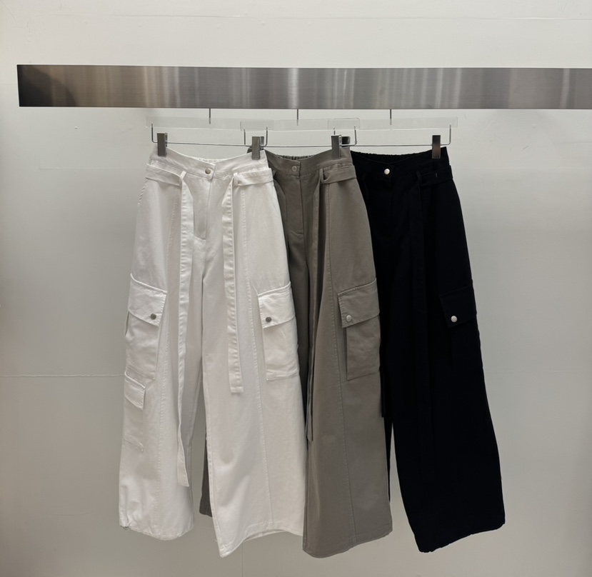 AMOOD韓國東大門直郵女士新款職業26春夏休閑褲含腰帶口袋AMOOD休閑褲