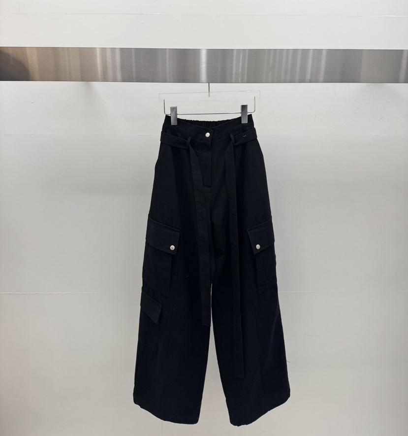 AMOOD韓國東大門直郵女士新款職業26春夏休閑褲含腰帶口袋AMOOD休閑褲圖色3