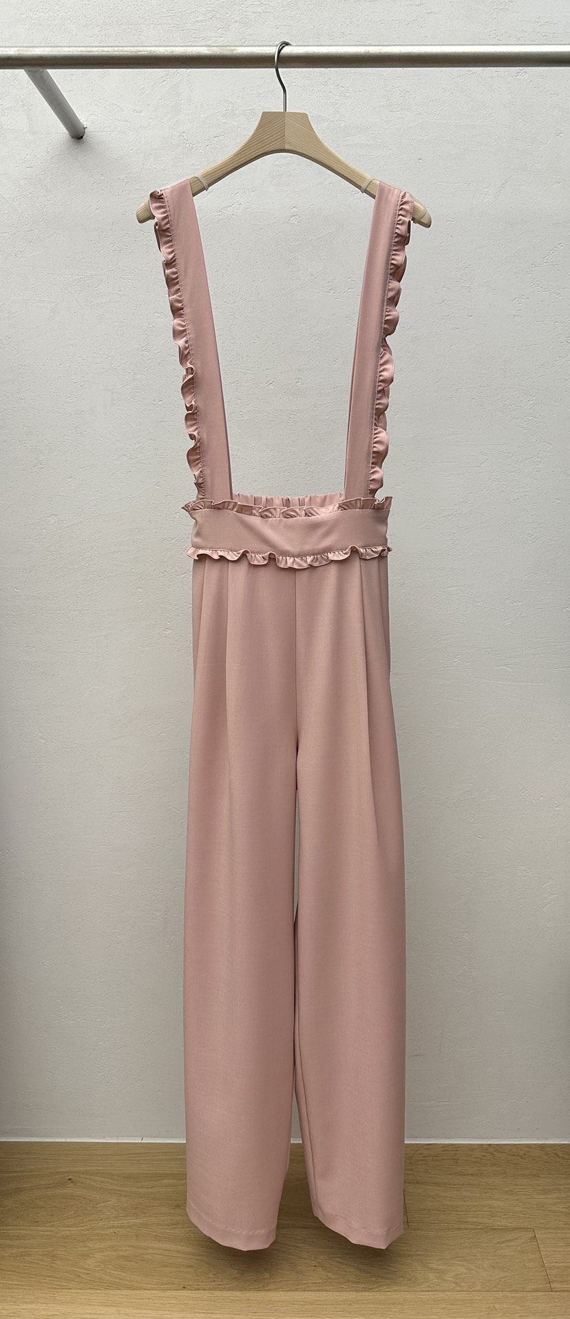 RE:FRESH-L韓國代購女裝新款熱賣人氣職業背帶褲荷葉邊混紡RE:FRESH背帶褲圖色2