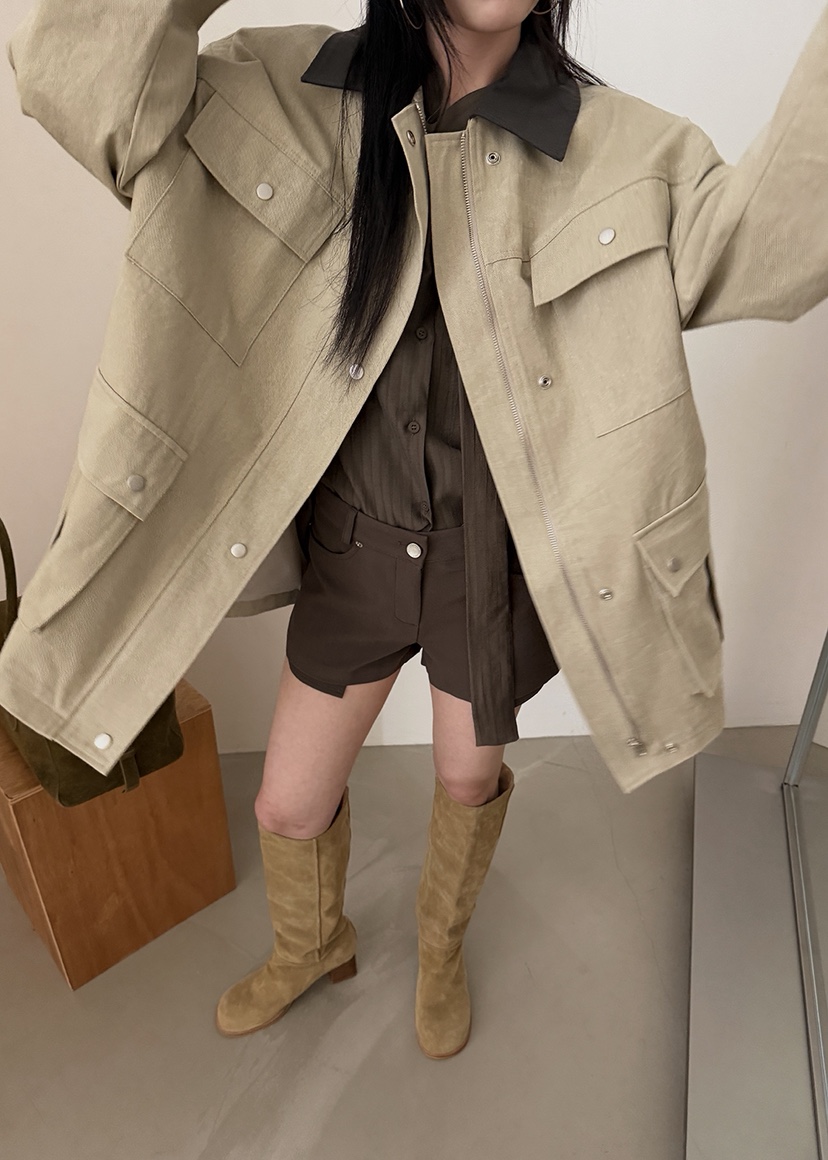 AMOOD韓國代購女士新品推薦26春夏時尚休閑人氣熱賣職業夾克AMOOD夾克