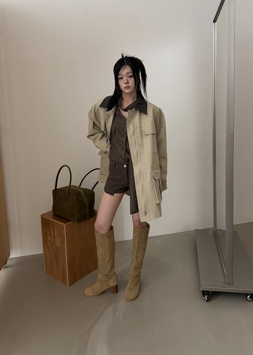 AMOOD韓國代購女士新品推薦26春夏時尚休閑人氣熱賣職業夾克AMOOD夾克