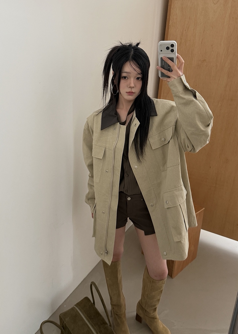 AMOOD韓國代購女士新品推薦26春夏時尚休閑人氣熱賣職業夾克AMOOD夾克