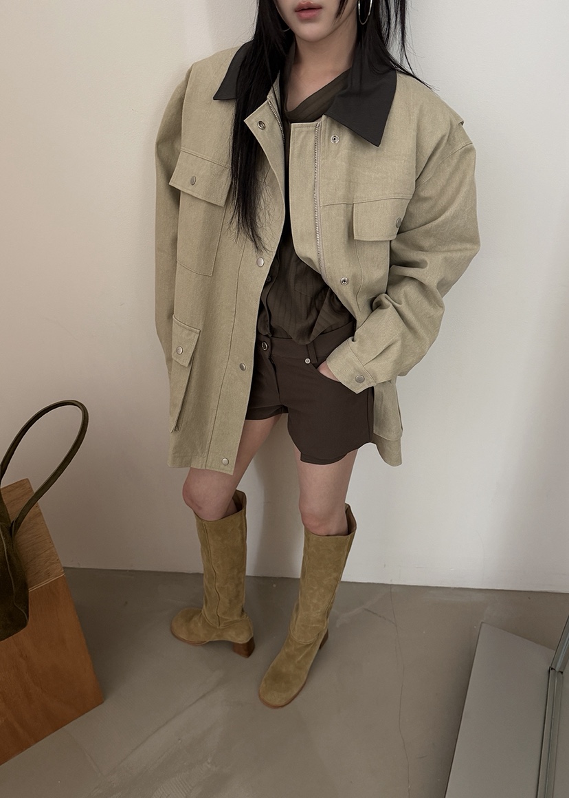 AMOOD韓國代購女士新品推薦26春夏時尚休閑人氣熱賣職業夾克AMOOD夾克