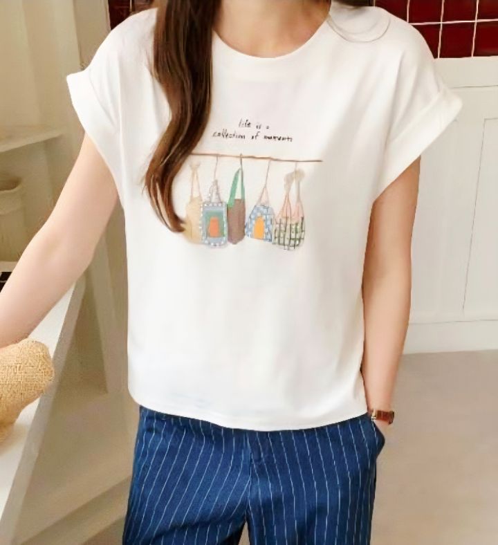 RICO/BLING BLING-S韓國東大門代購女裝新品26春夏T恤RICO/BLING BLING-ST恤