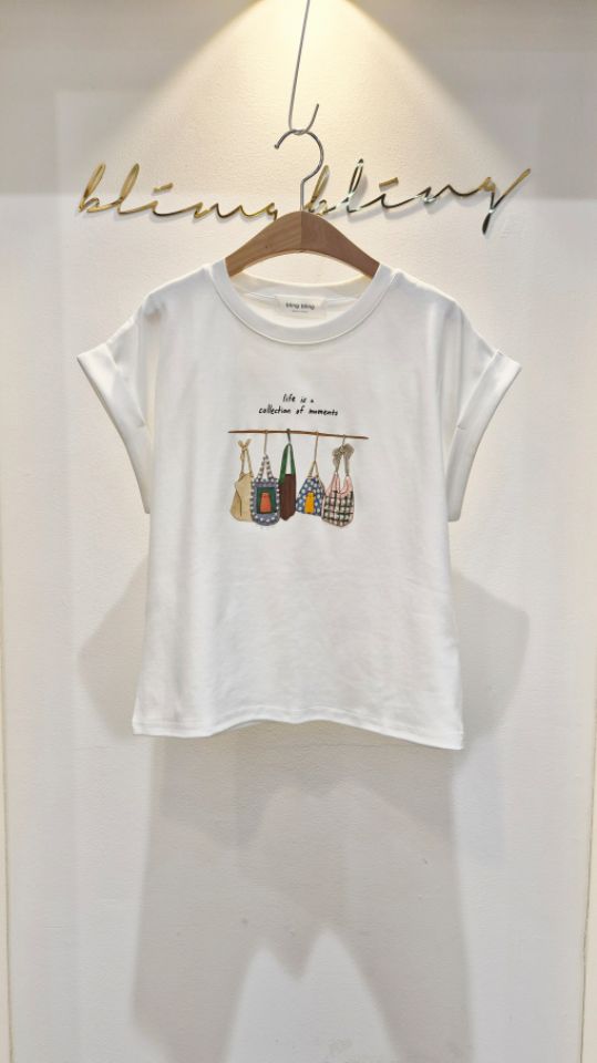 RICO/BLING BLING-S韓國東大門代購女裝新品26春夏T恤RICO/BLING BLING-ST恤圖色2