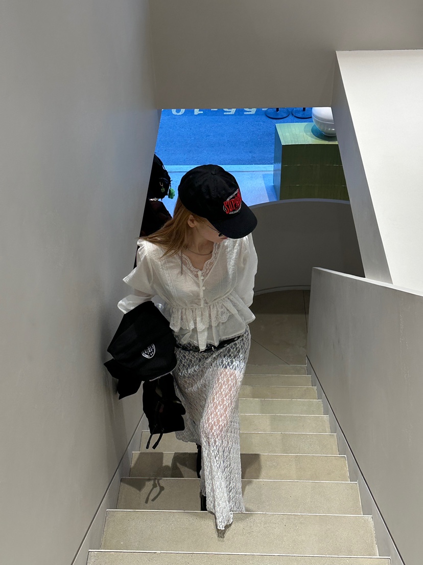 ZEROZERO韓國東大門直郵女裝新品26春夏人氣休閑長裙蕾絲ZEROZERO長裙