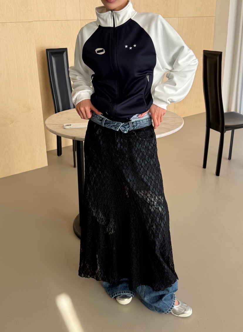 ZEROZERO韓國東大門直郵女裝新品26春夏人氣休閑長裙蕾絲ZEROZERO長裙