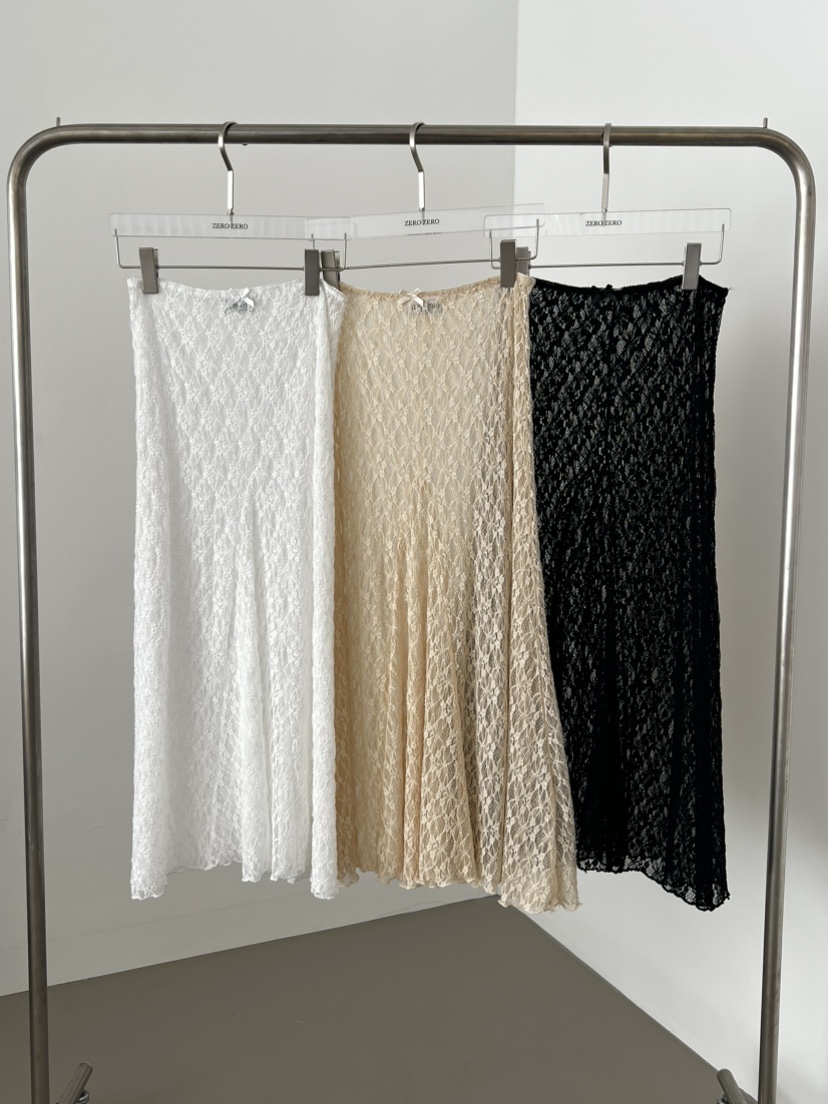 ZEROZERO韓國東大門直郵女裝新品26春夏人氣休閑長裙蕾絲ZEROZERO長裙