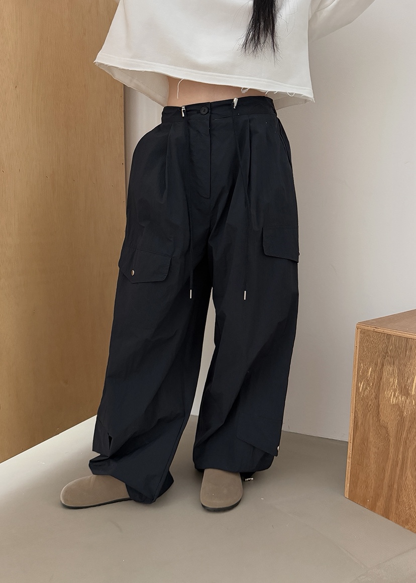 AMOOD韓國直郵女士新款時尚熱賣休閑推薦26春夏休閑褲口袋AMOOD休閑褲