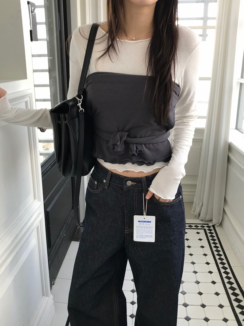 ESCHER韓國東大門直郵女士新款職業推薦26春夏時尚長袖T恤ESCHER長袖T恤