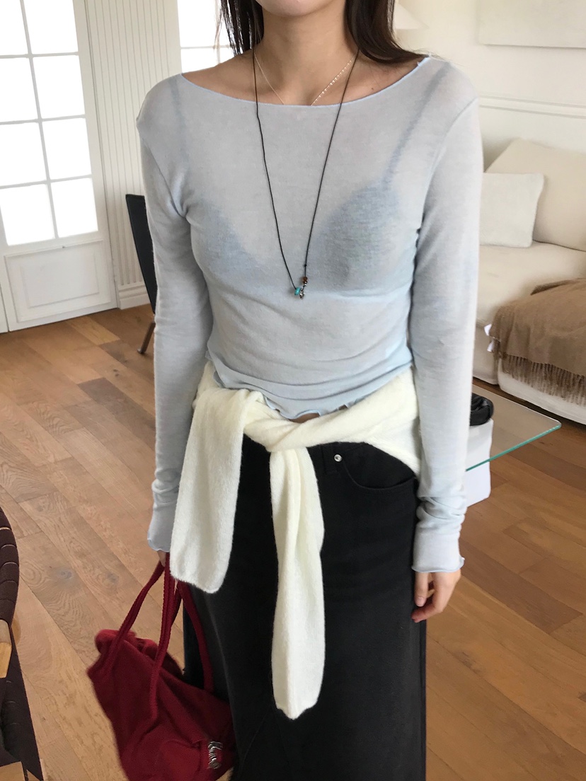 ESCHER韓國東大門直郵女士新款職業推薦26春夏時尚長袖T恤ESCHER長袖T恤