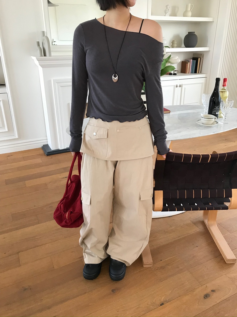 ESCHER韓國東大門直郵女士新款職業推薦26春夏時尚長袖T恤ESCHER長袖T恤