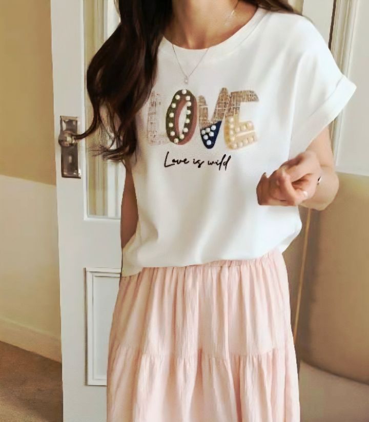 RICO/BLING BLING-S韓國東大門代購女士新品時尚休閑T恤RICO/BLING BLING-ST恤