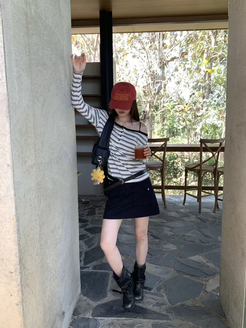 EOMPIT韓國直郵女士新品熱賣休閑推薦職業時尚26春夏長袖T恤EOMPIT長袖T恤