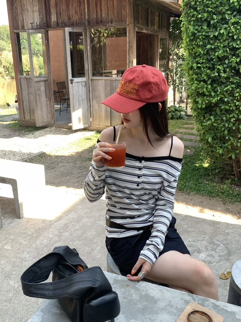 EOMPIT韓國直郵女士新品熱賣休閑推薦職業時尚26春夏長袖T恤EOMPIT長袖T恤