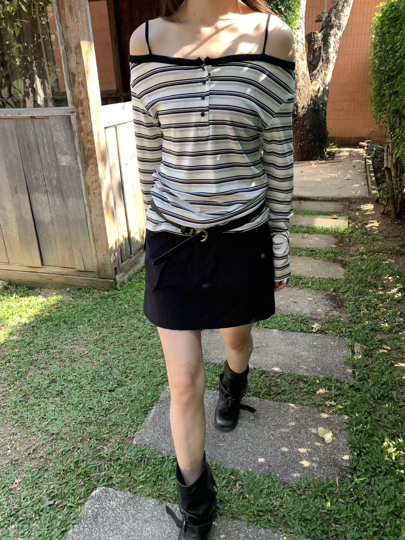 EOMPIT韓國直郵女士新品熱賣休閑推薦職業時尚26春夏長袖T恤EOMPIT長袖T恤