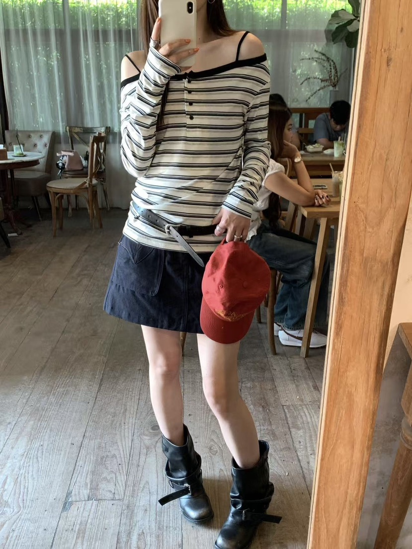 EOMPIT韓國直郵女士新品熱賣休閑推薦職業時尚26春夏長袖T恤EOMPIT長袖T恤