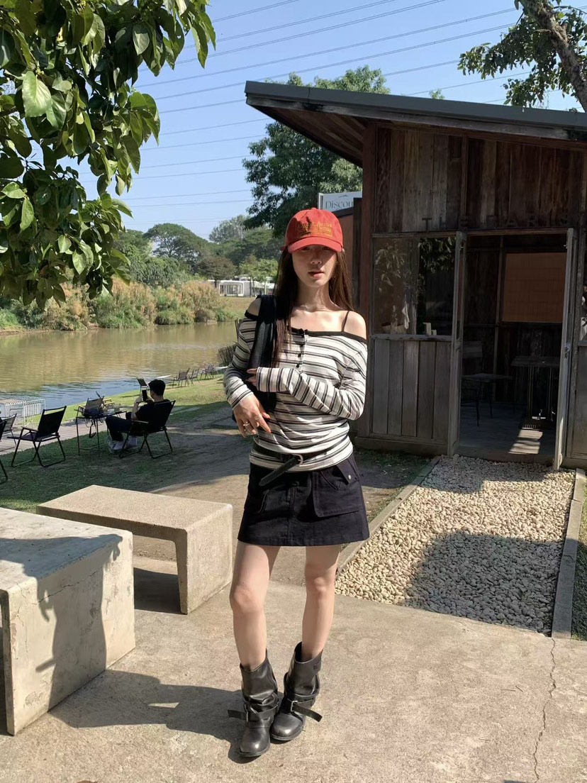 EOMPIT韓國直郵女士新品熱賣休閑推薦職業時尚26春夏長袖T恤EOMPIT長袖T恤