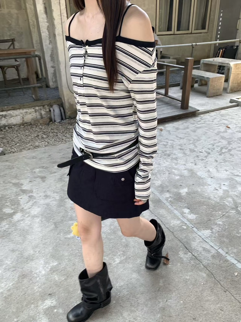 EOMPIT韓國直郵女士新品熱賣休閑推薦職業時尚26春夏長袖T恤EOMPIT長袖T恤