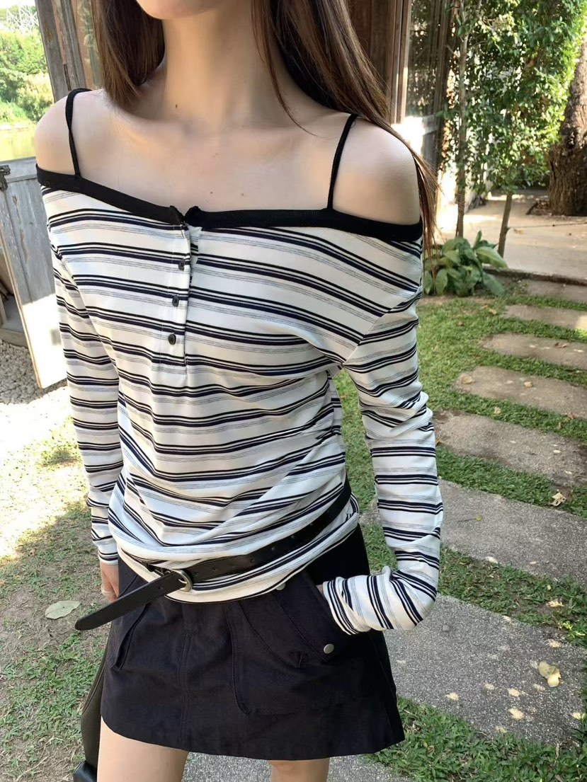 EOMPIT韓國直郵女士新品熱賣休閑推薦職業時尚26春夏長袖T恤EOMPIT長袖T恤圖色1