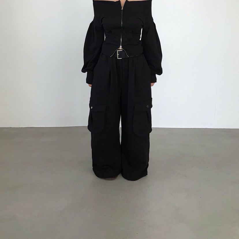 2TWO MOON韓國直郵女裝新款人氣推薦職業休閑休閑褲口袋2TWO MOON休閑褲