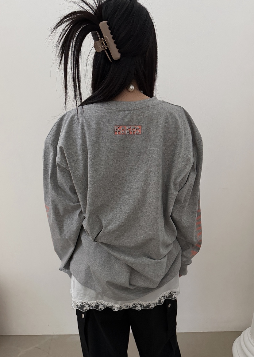 AMOOD韓國直郵實拍女士新品推薦時尚26春夏職業人氣長袖T恤AMOOD長袖T恤