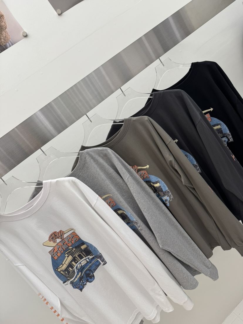 AMOOD韓國直郵實拍女士新品推薦時尚26春夏職業人氣長袖T恤AMOOD長袖T恤